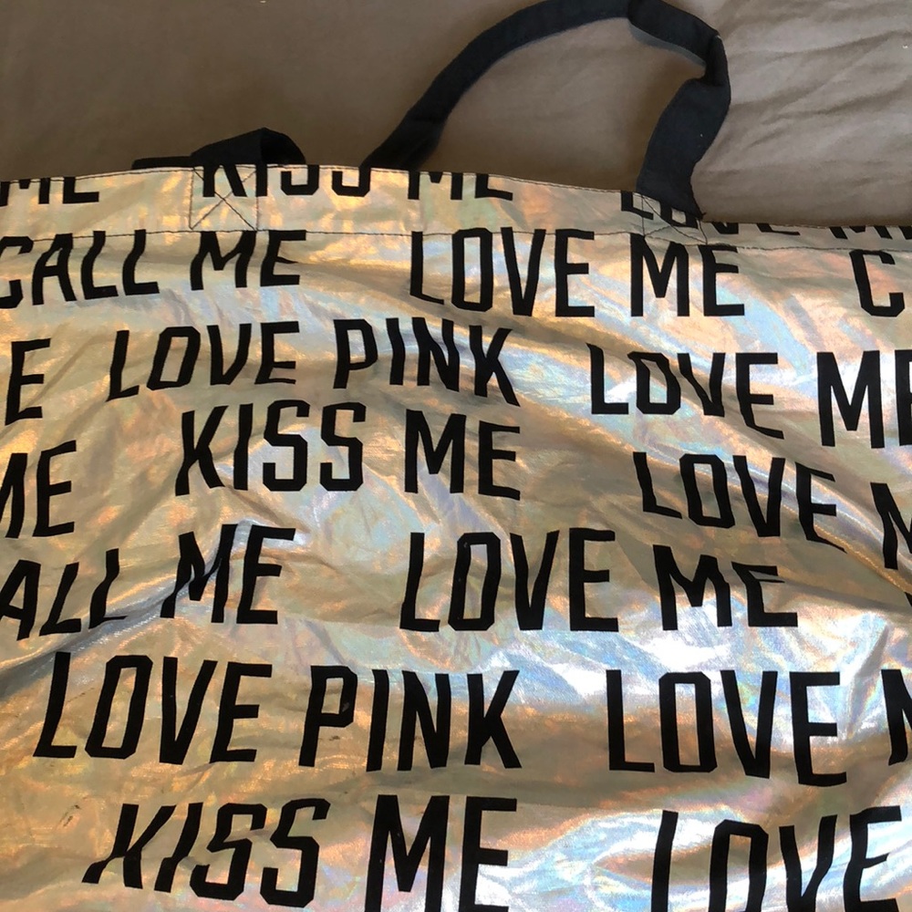 Pink by VS holo tote bag